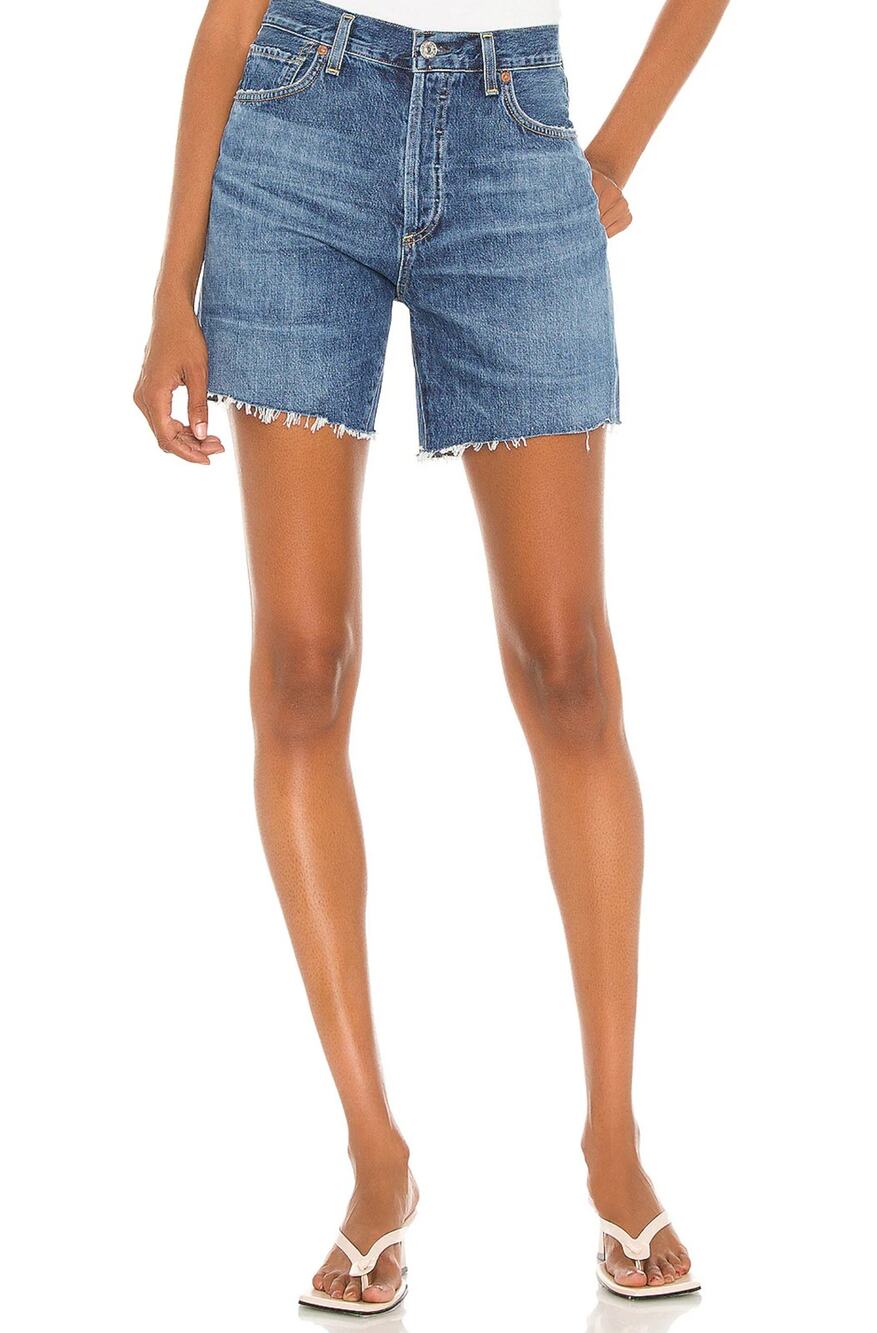 Citizens of Humanity Bailey Loose Fit Denim Bermuda Shorts 24 - Picture 2 of 9